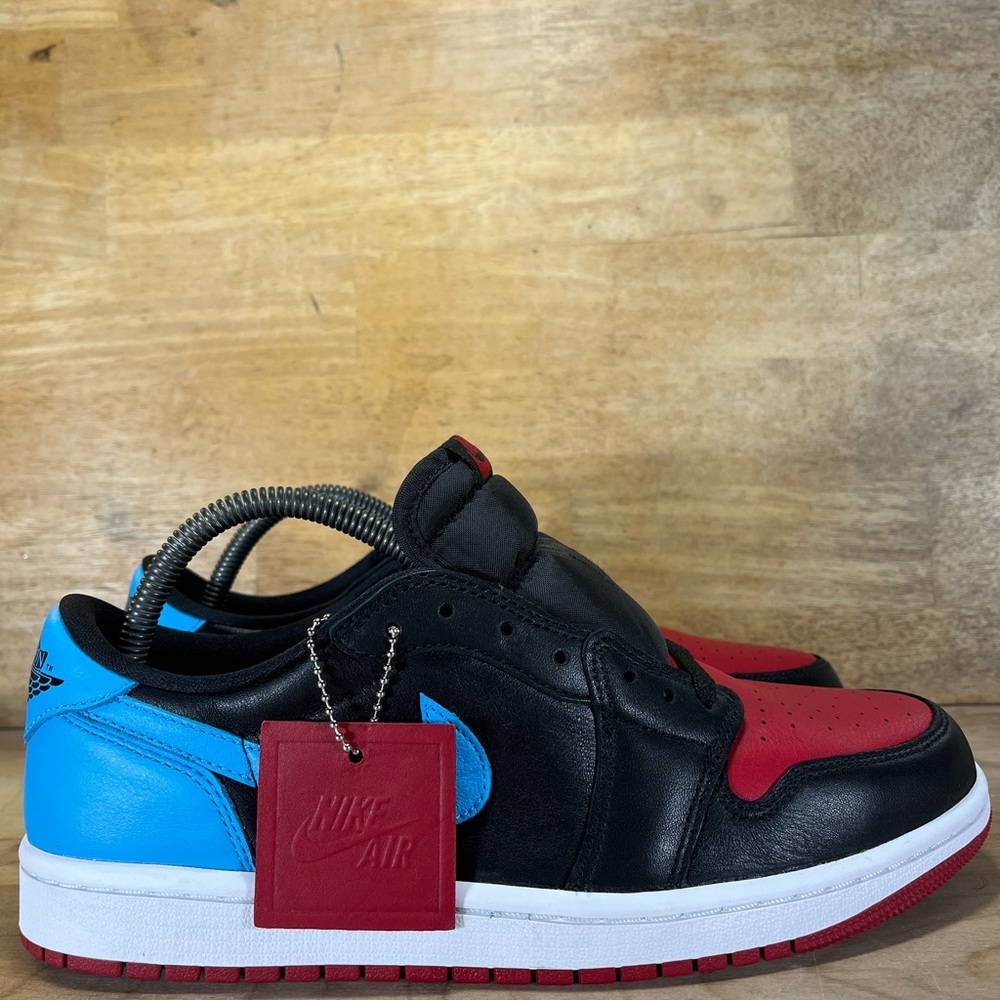 NEW Air Jordan 1 Retro OG Low NC to Chi Womens Sz 10 Shoes Sneakers Blk Red Blue - Picture 1 of 11